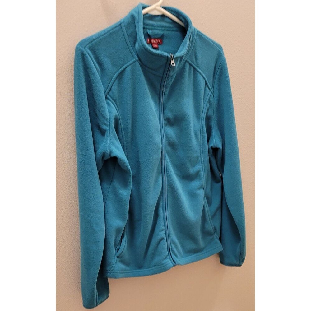 Women's green Merona XXL Long sleeved zippered jacket with two pockets